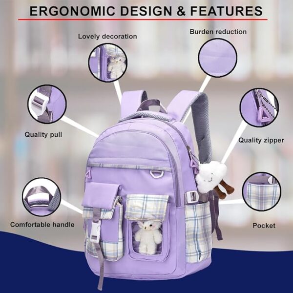 Tinytot 30Litre School Bag Water-Resistant Laptop& Travel Backpack - Unisex Large 19 Inches Multipurpose Travel Backpack for Boys & Girls, Men & Women- Ideal for College and School and office Use - Image 6